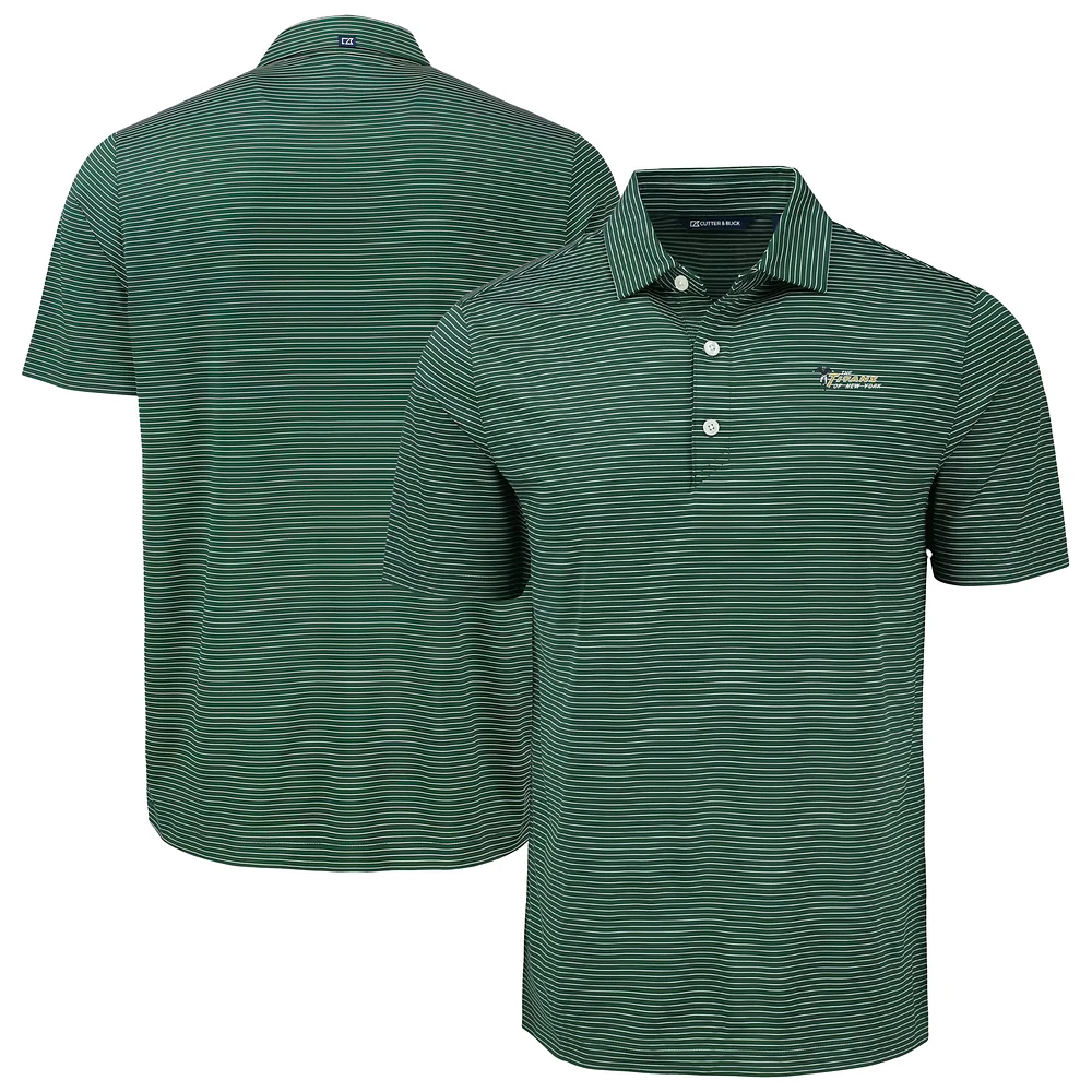 Men's Cutter & Buck Green New York Jets Forge Eco Fine Line Stripe Polo