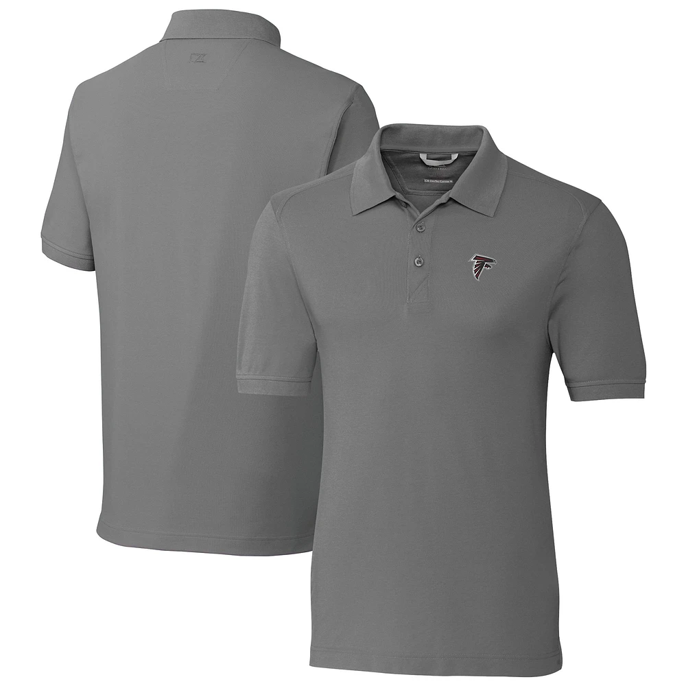 Men's Cutter & Buck Atlanta Falcons Big Tall Advantage Eco Pique DryTec Tri-Blend Polo