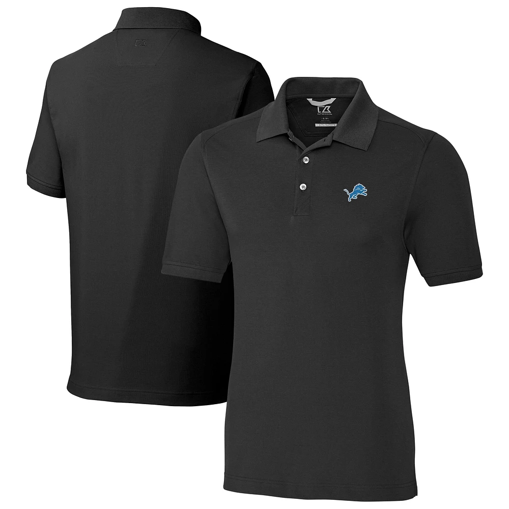 Men's Cutter & Buck Detroit Lions Big Tall Advantage Eco Pique DryTec Tri-Blend Polo