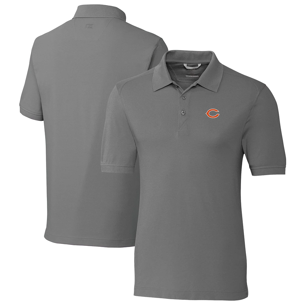 Men's Cutter & Buck Chicago Bears Big Tall Advantage Eco Pique DryTec Tri-Blend Polo