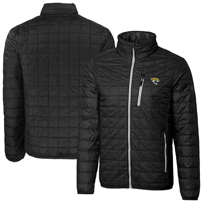 Men's Cutter & Buck Black Jacksonville Jaguars Big Tall Rainier PrimaLoft Eco Insulated Full-Zip Puffer Jacket