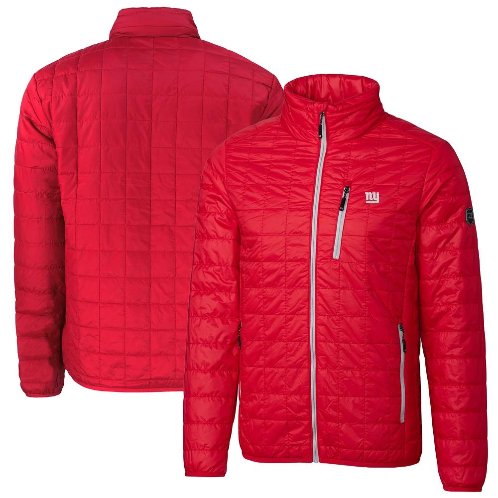 Men's Cutter & Buck New York Giants Big Tall Rainier PrimaLoft Eco Insulated Full-Zip Puffer Jacket