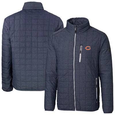 Men's Cutter & Buck Anthracite Chicago Bears Big Tall Rainier PrimaLoft Eco Insulated Full-Zip Puffer Jacket