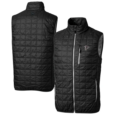 Men's Cutter & Buck Atlanta Falcons Big Tall Rainier PrimaLoft® Eco Insulated Full-Zip Puffer Vest