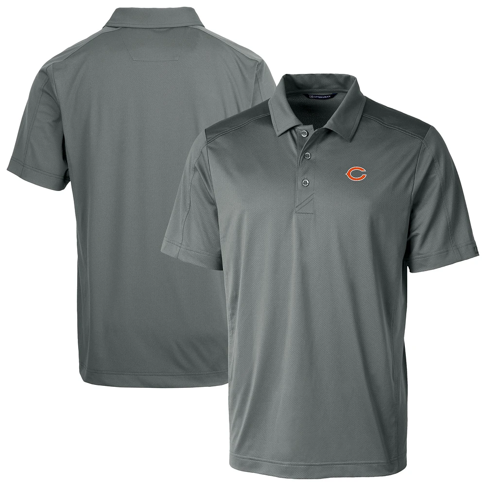 Men's Cutter & Buck Gray Chicago Bears Big Tall Prospect Eco Textured Stretch Recycled Polo