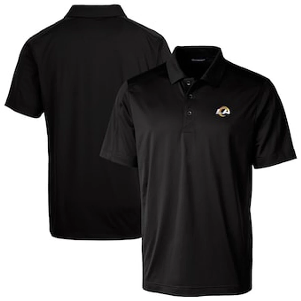 Men's Cutter & Buck Black Los Angeles Rams Big Tall Prospect Eco Textured Stretch Recycled Polo