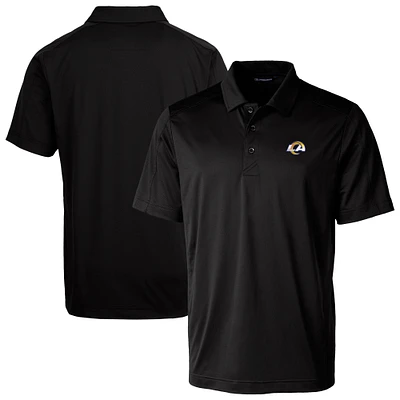 Men's Cutter & Buck Black Los Angeles Rams Big Tall Prospect Eco Textured Stretch Recycled Polo