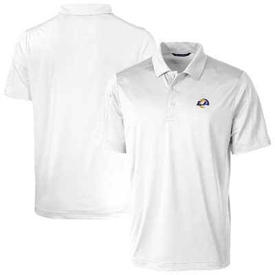 Men's Cutter & Buck White Los Angeles Rams Big Tall Prospect Eco Textured Stretch Recycled Polo