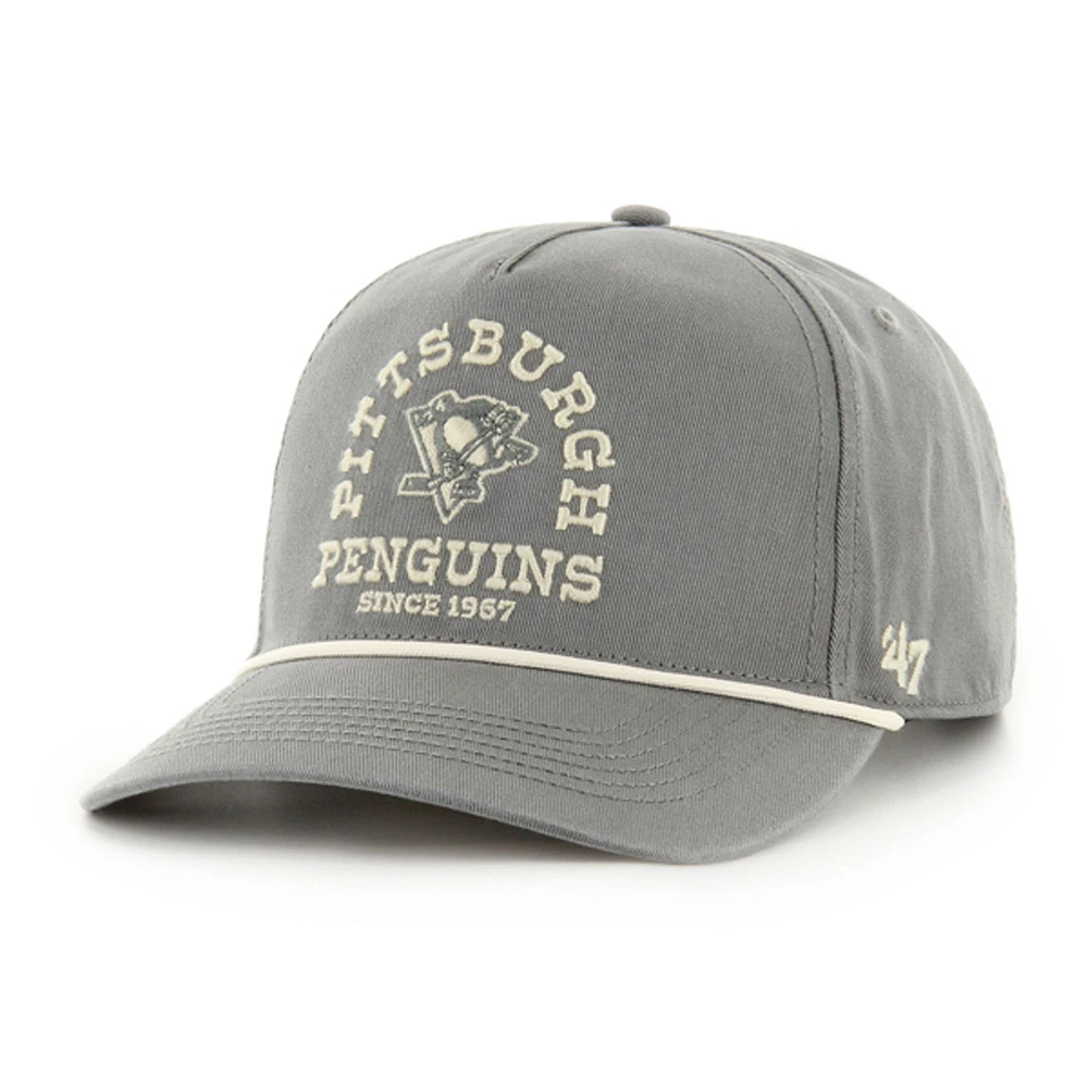Men's '47 Charcoal Pittsburgh Penguins Canyon Ranchero Hitch Adjustable Hat