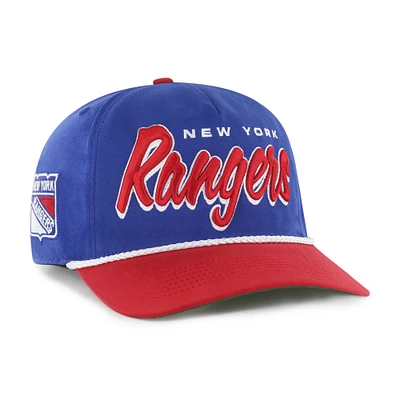 Men's '47 Blue/Red New York Rangers Dropshadow Rope Hitch Adjustable Hat