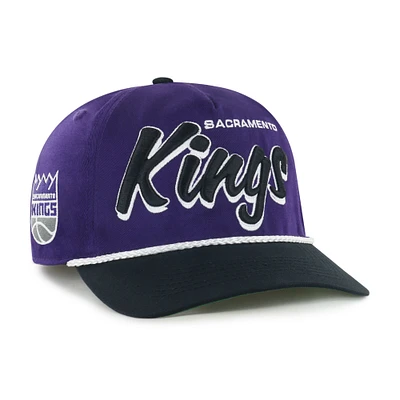 Men's '47 Purple/Black Sacramento Kings Dropshadow Rope Hitch Adjustable Hat