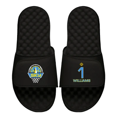 Men's ISlide Elizabeth Williams Black Chicago Sky Logo Split Slide Sandals