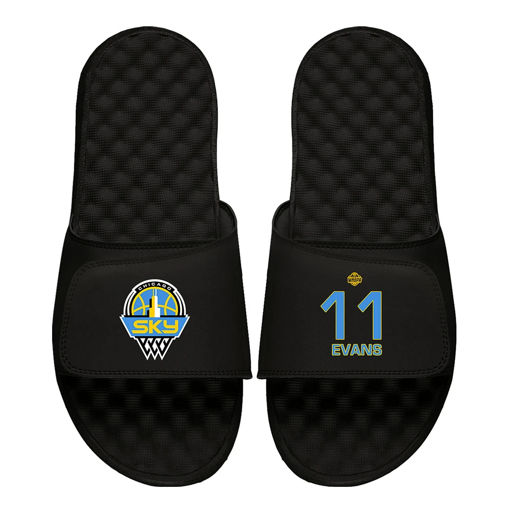 Men's ISlide Dana Evans Black Chicago Sky Logo Split Slide Sandals