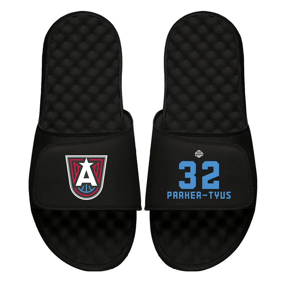 Men's ISlide Cheyenne Parker Black Atlanta Dream Logo Split Slide Sandals
