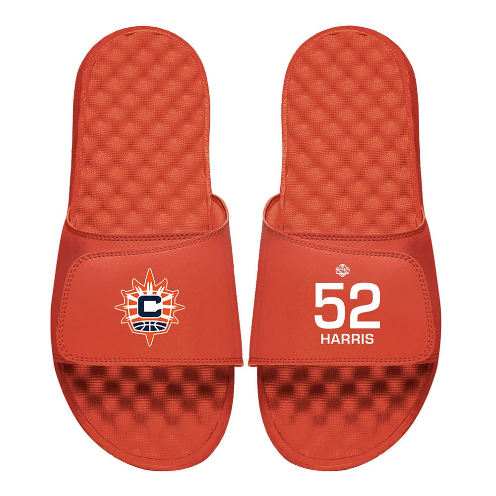 Men's ISlide Tyasha Harris Orange Connecticut Sun Logo Split Slide Sandals