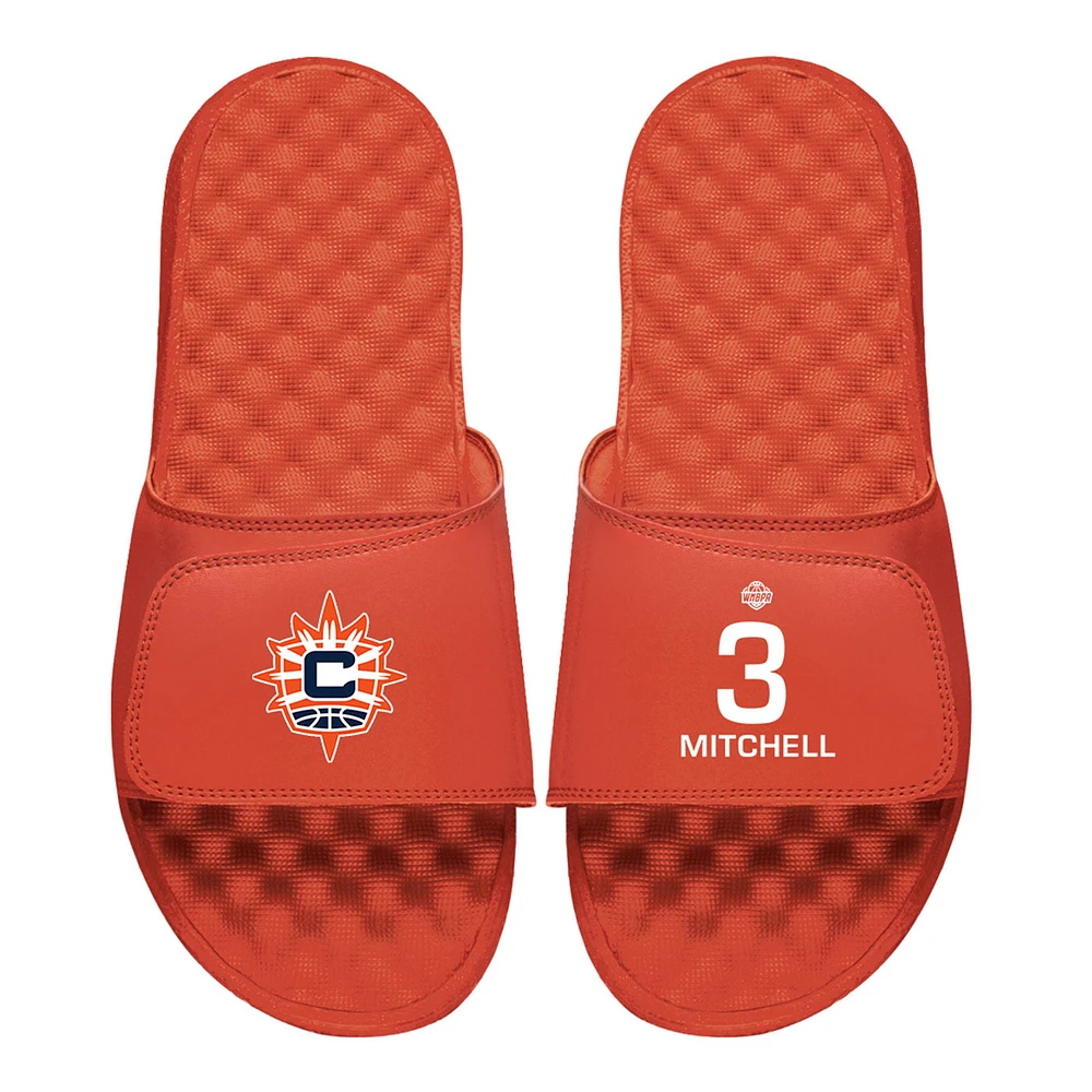 Men's ISlide Tiffany Mitchell Orange Connecticut Sun Logo Split Slide Sandals
