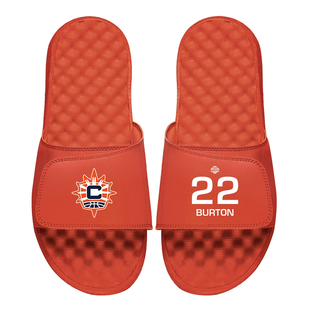 Men's ISlide Veronica Burton Orange Connecticut Sun Logo Split Slide Sandals