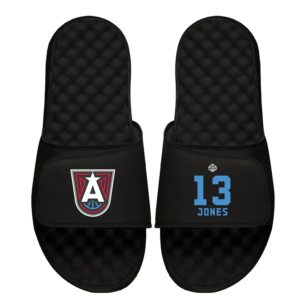 Men's ISlide Haley Jones Black Atlanta Dream Logo Split Slide Sandals