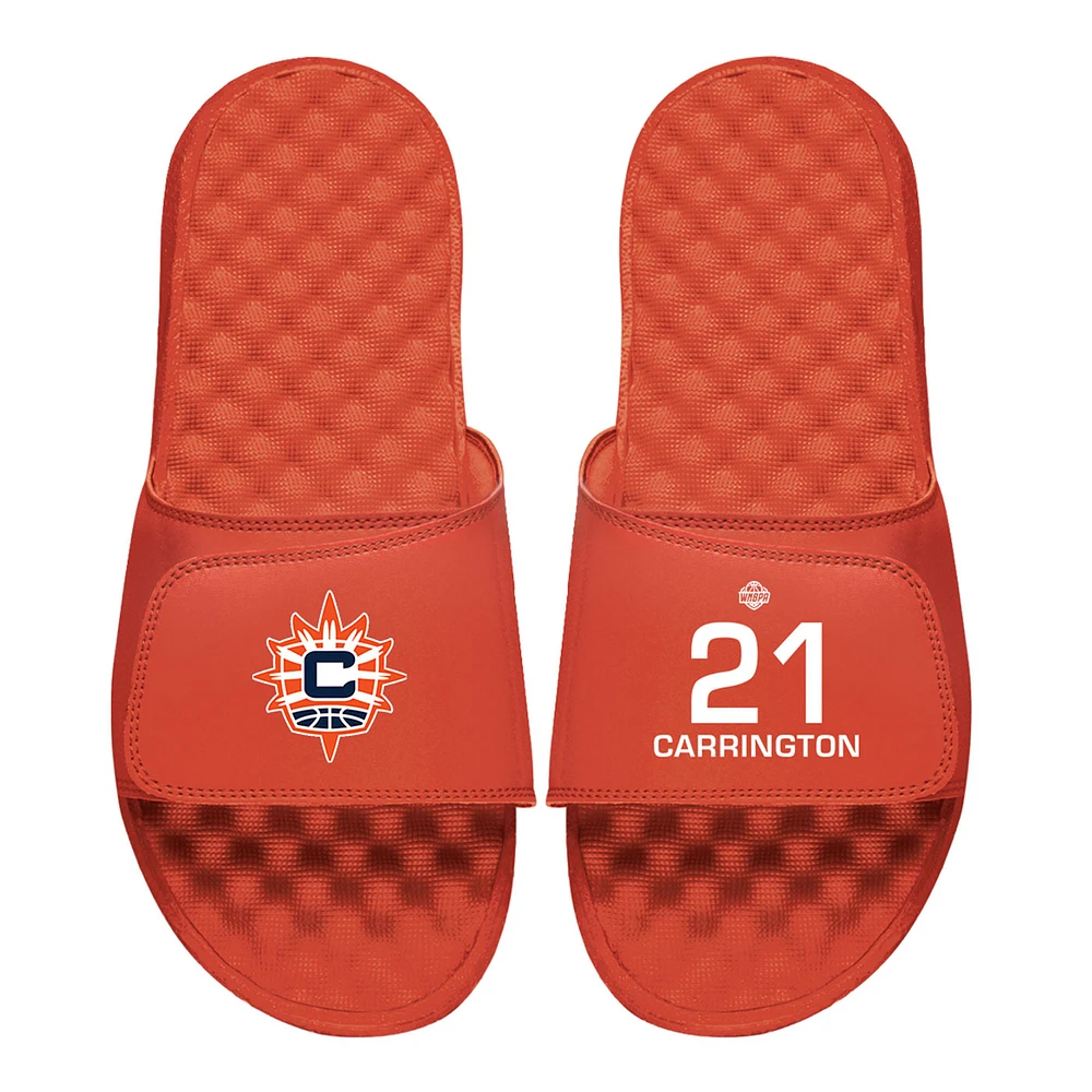 Men's ISlide DiJonai Carrington Orange Connecticut Sun Logo Split Slide Sandals