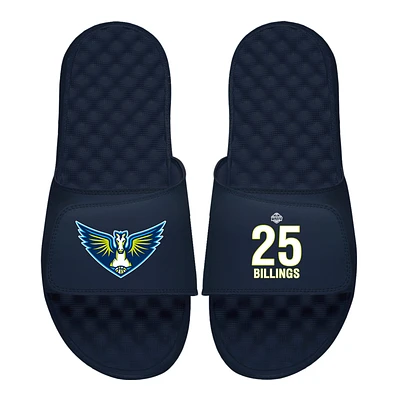 Men's ISlide Monique Billings Navy Dallas Wings Logo Split Slide Sandals