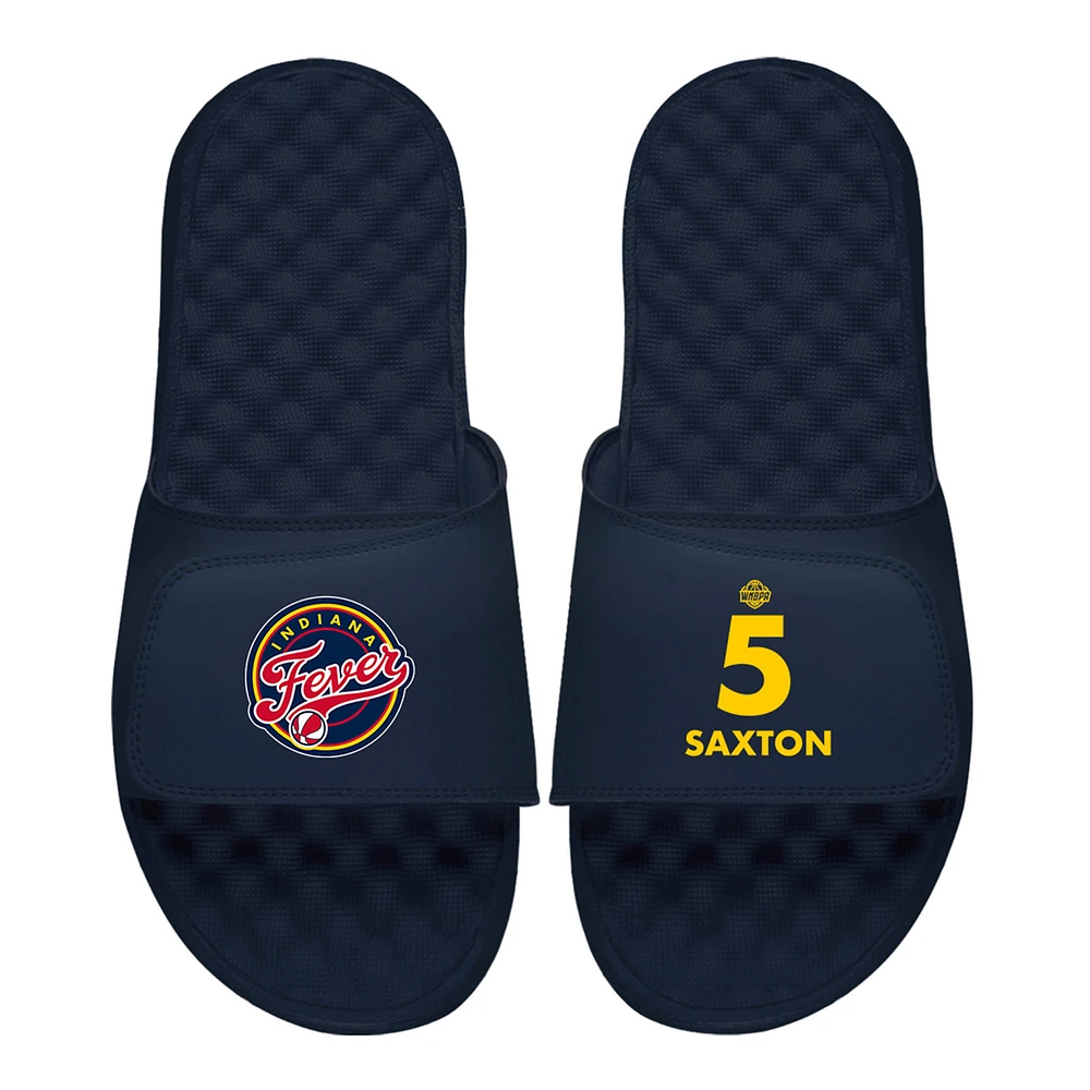 Men's ISlide Victaria Saxton Navy Indiana Fever Logo Split Slide Sandals
