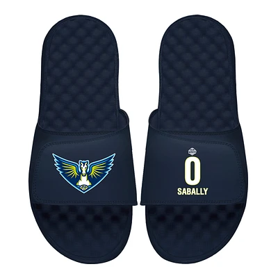 Men's ISlide Satou Sabally Navy Dallas Wings Logo Split Slide Sandals