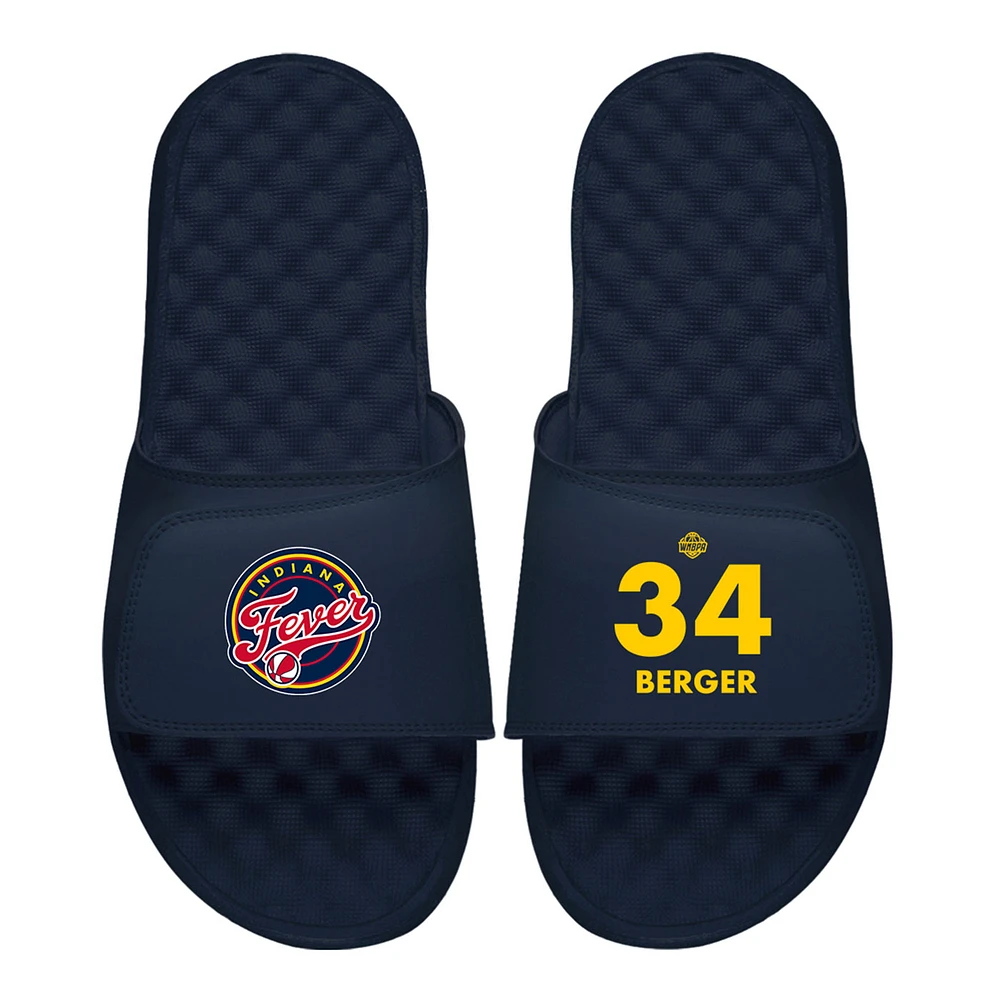 Men's ISlide Grace Berger Navy Indiana Fever Logo Split Slide Sandals