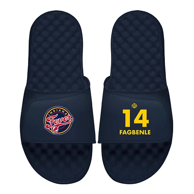 Men's ISlide Temi Fagbenle Navy Indiana Fever Logo Split Slide Sandals