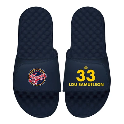 Men's ISlide Katie Lou Samuelson Navy Indiana Fever Logo Split Slide Sandals