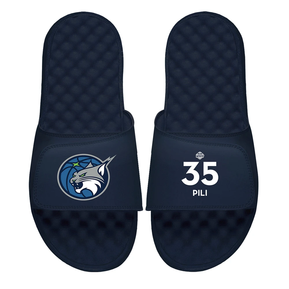 Men's ISlide Alissa Pili Navy Minnesota Lynx Logo Split Slide Sandals