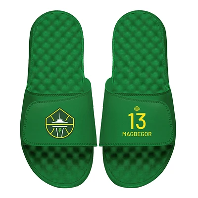 Men's ISlide Ezi Magbegor Kelly Green Seattle Storm Logo Split Slide Sandals