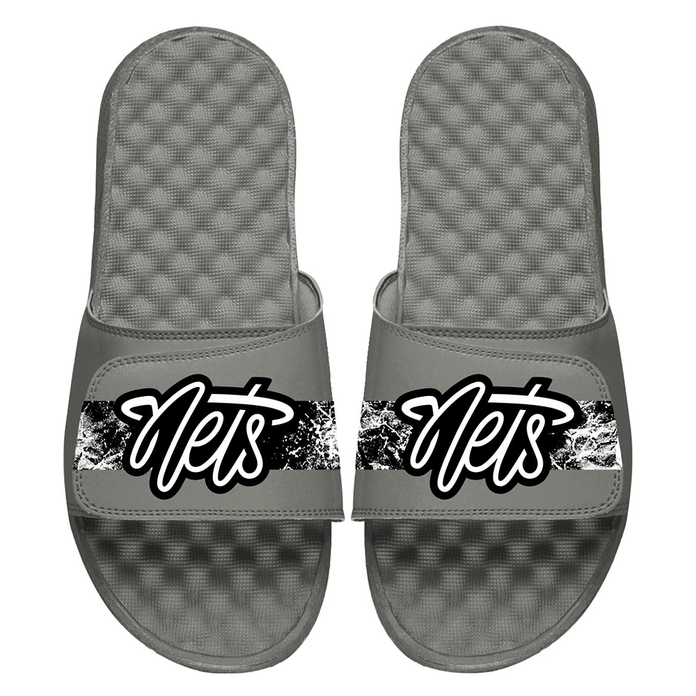 Unisex ISlide Brooklyn Nets Distressed Slide Sandals