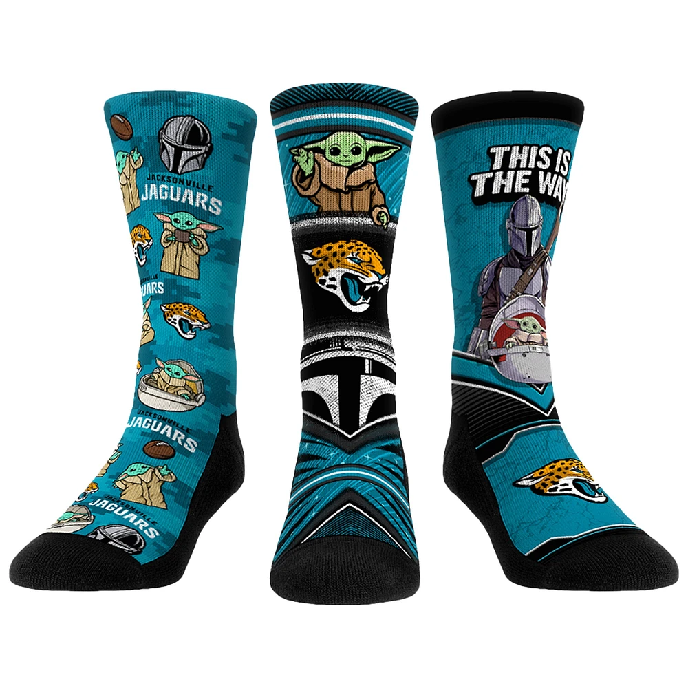 Unisex Rock Em Socks Jacksonville Jaguars 3-Pack Mandalorian Crew