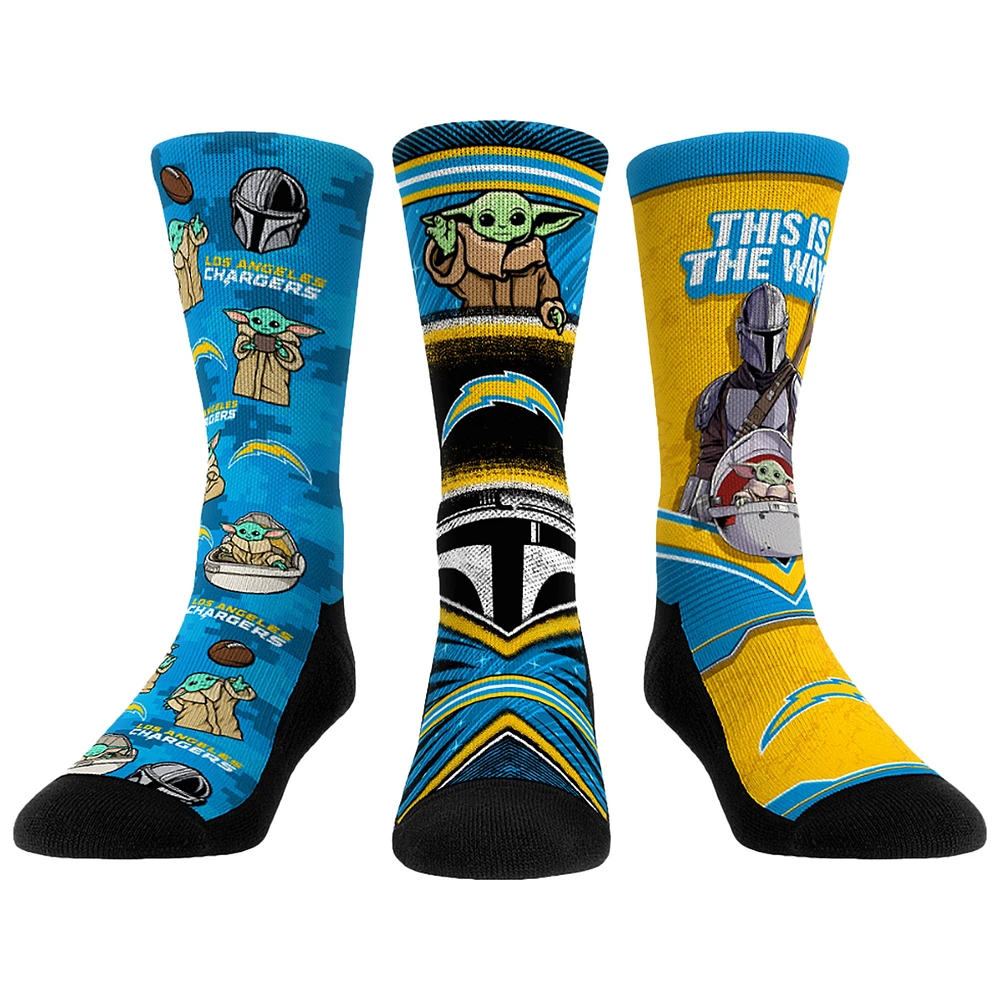 Unisex Rock Em Socks Los Angeles Chargers 3-Pack Mandalorian Crew