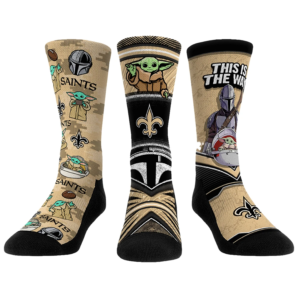 Unisex Rock Em Socks New Orleans Saints 3-Pack Mandalorian Crew