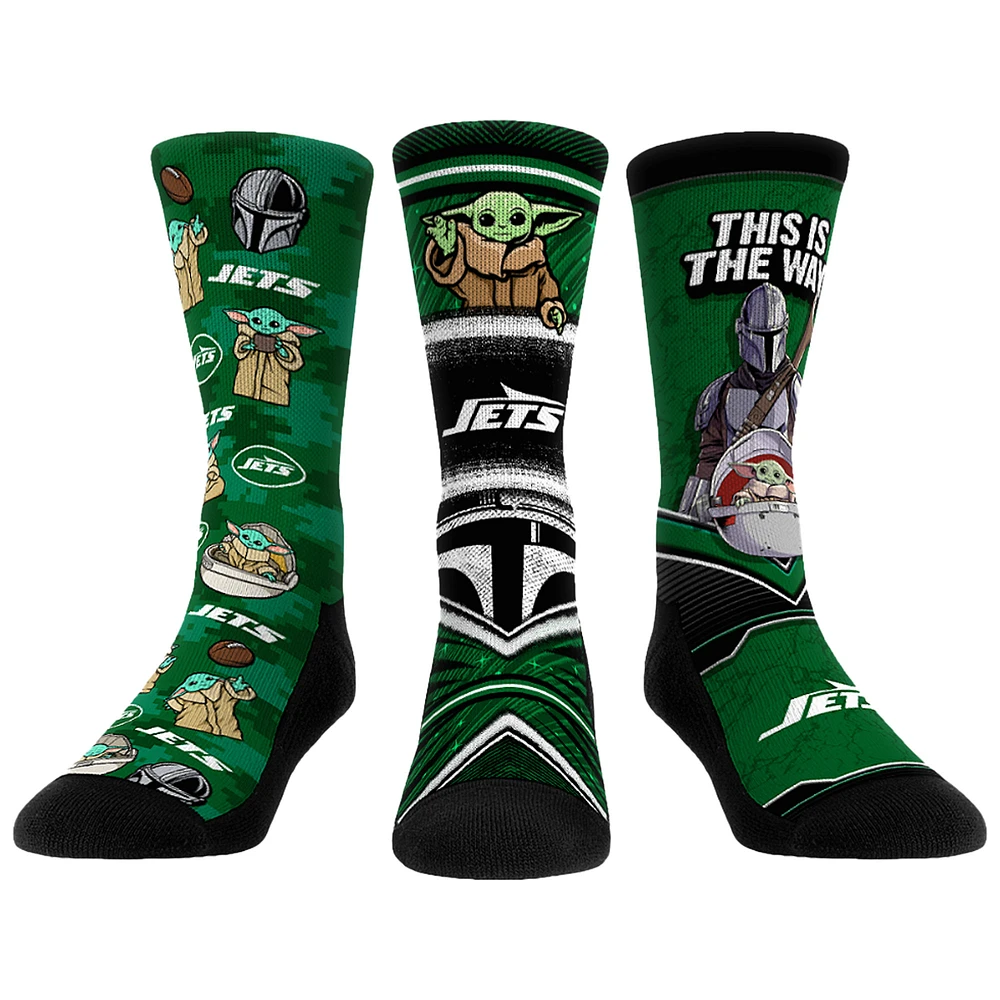 Unisex Rock Em Socks New York Jets 3-Pack Mandalorian Crew