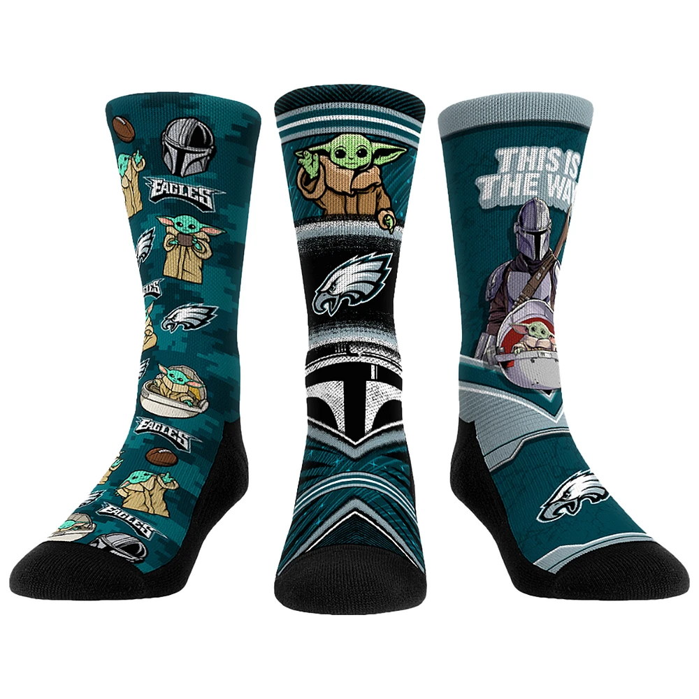 Unisex Rock Em Socks Philadelphia Eagles 3-Pack Mandalorian Crew
