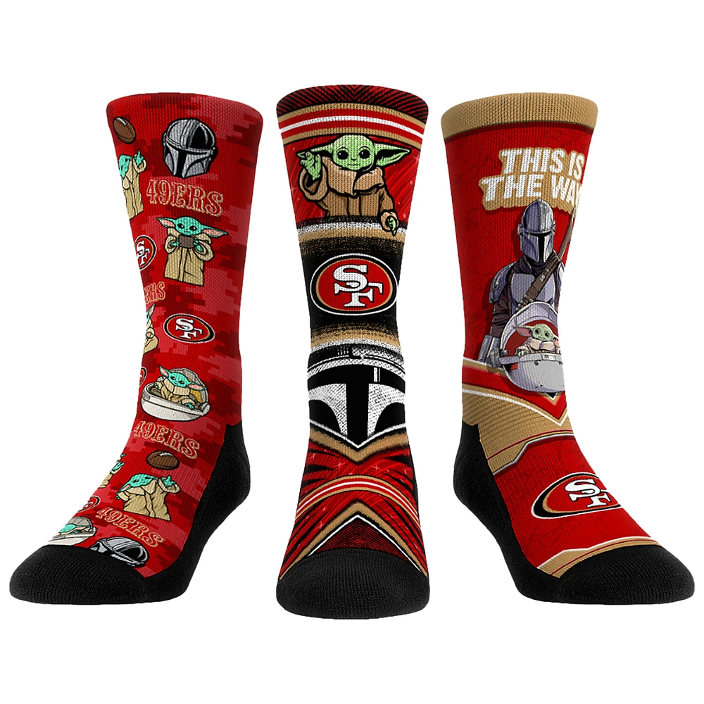 Unisex Rock Em Socks San Francisco 49ers 3-Pack Mandalorian Crew