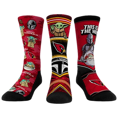 Unisex Rock Em Socks Arizona Cardinals 3-Pack Mandalorian Crew
