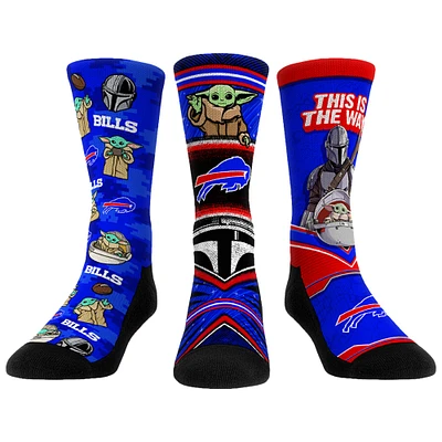 Unisex Rock Em Socks Buffalo Bills 3-Pack Mandalorian Crew