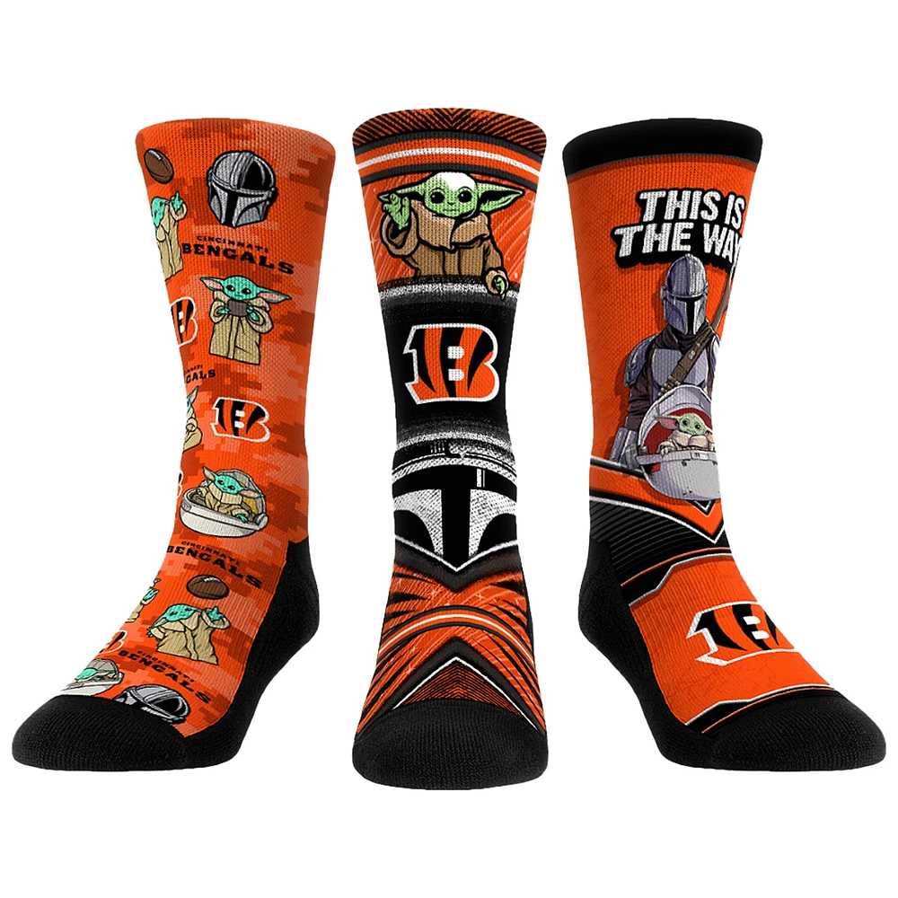 Unisex Rock Em Socks Cincinnati Bengals 3-Pack Mandalorian Crew