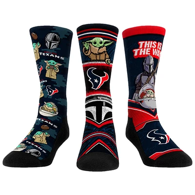 Unisex Rock Em Socks Houston Texans 3-Pack Mandalorian Crew