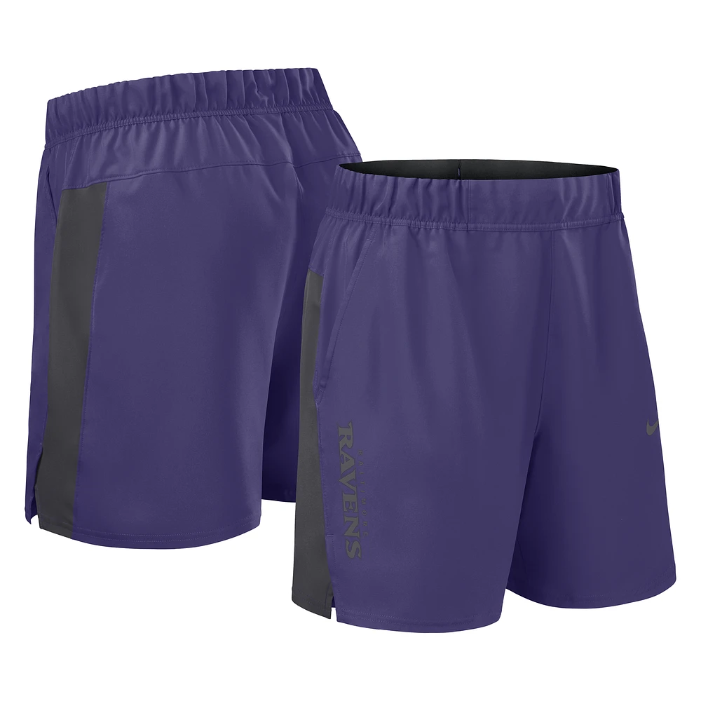 Men's Nike Purple Baltimore Ravens Woven Victory Dri-FIT Shorts