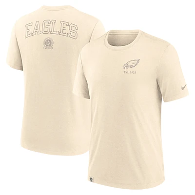 Men's Nike Cream Philadelphia Eagles Glory Tri-Blend T-Shirt