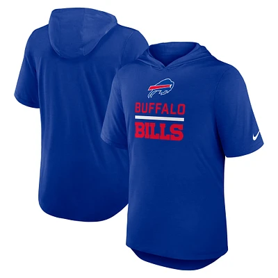 Men's Nike Royal Buffalo Bills Lockup Tri-Blend Hoodie T-Shirt