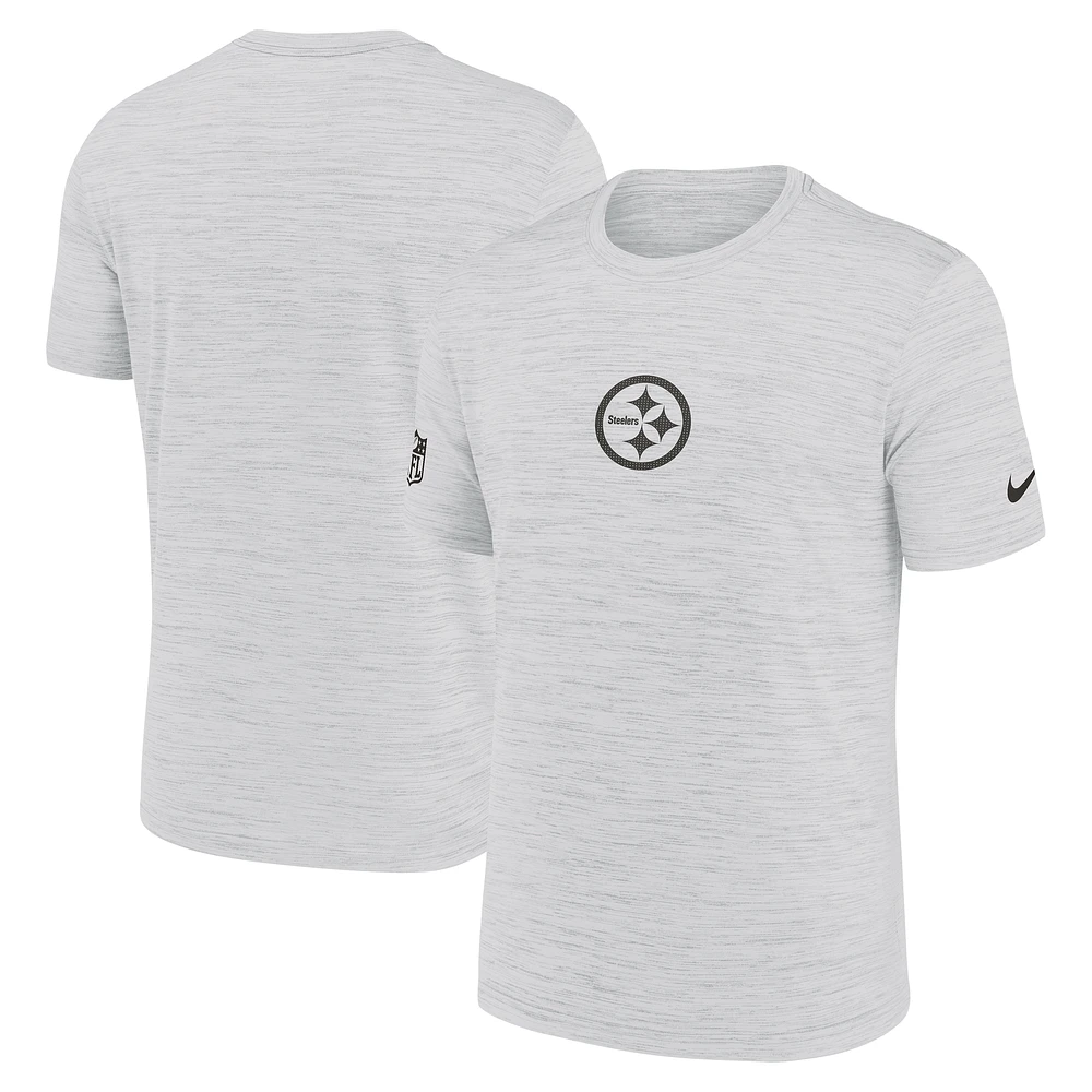 Men's Nike Ash Pittsburgh Steelers Sideline Velocity Performance T-Shirt
