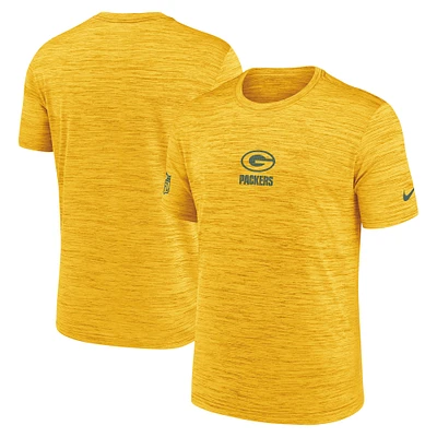 Men's Nike Gold Green Bay Packers Sideline Velocity Performance T-Shirt