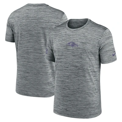 Men's Nike Gray Baltimore Ravens Sideline Velocity Performance T-Shirt