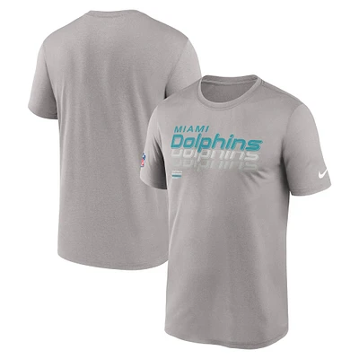 Men's Nike Gray Miami Dolphins Sideline Legend Performance T-Shirt