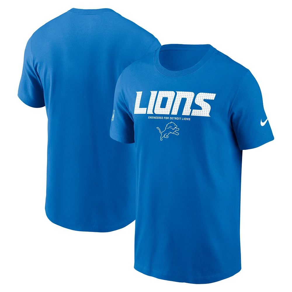 Men's Nike Blue Detroit Lions Sideline Performance T-Shirt